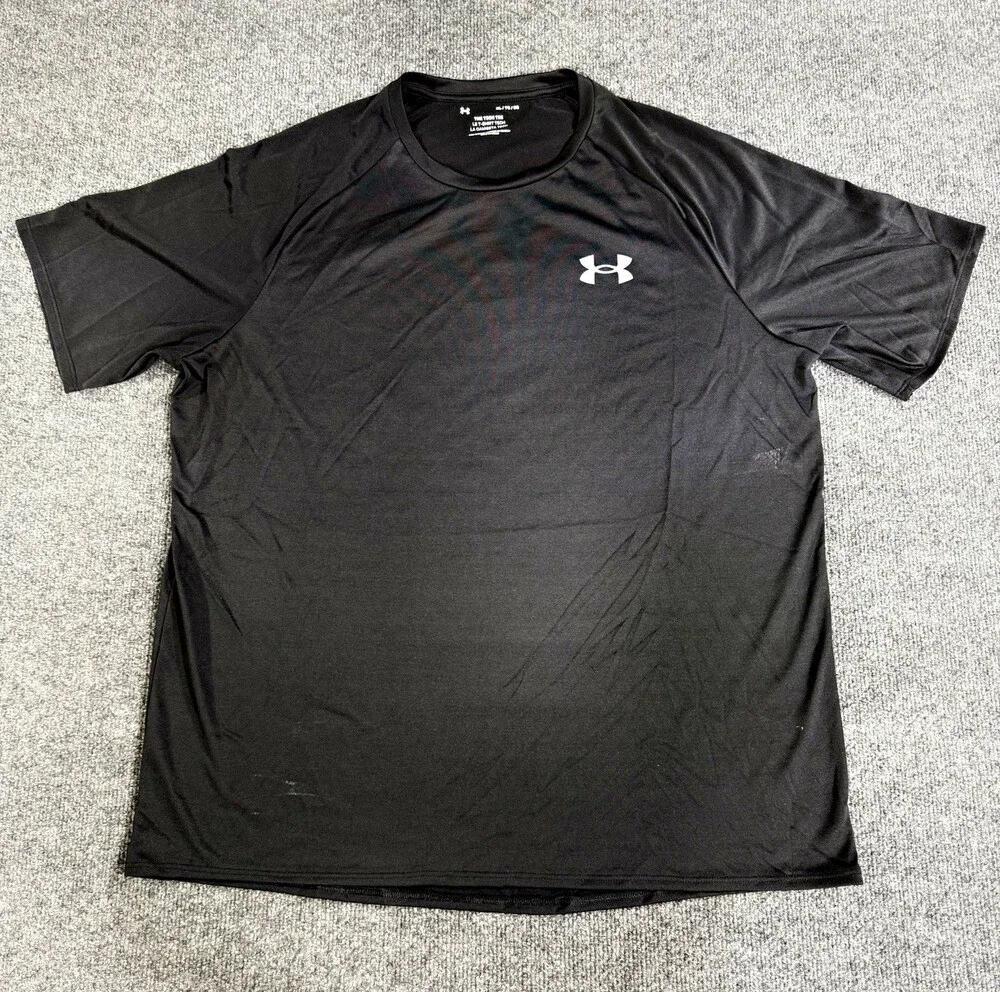 Under Armour Mens Tech Tee Size XL Black Short Sleeve Crew Neck Athletic